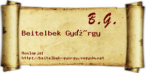 Beitelbek György névjegykártya